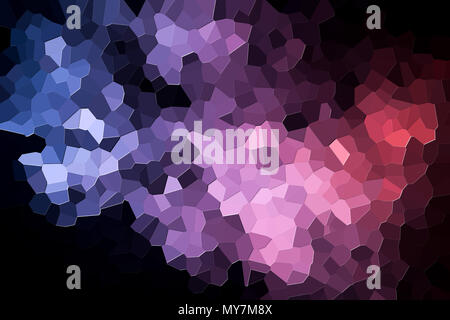Ein Foto einer abstrakten geometrischen Muster von verschiedenen Polygone und Dreiecke von Rosa und Blau Stockfoto