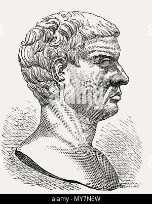 Sextus Pompeius Magnus Pius, Sextus Pompeius 67 v. Chr. - 35 v. Chr., ein römischer General aus der späten Republik Stockfoto