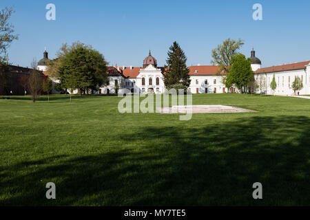 GODOLLO, Ungarn - 22. APRIL 2018: Der Königliche Palast in Godollo der bevorzugte Sommersitz der Habsburger Prinzessin Elizabeth und ihr Mann Franz Josep Stockfoto