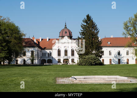 GODOLLO, Ungarn - 22. APRIL 2018: Der Königliche Palast in Godollo der bevorzugte Sommersitz der Habsburger Prinzessin Elizabeth und ihr Mann Franz Josep Stockfoto