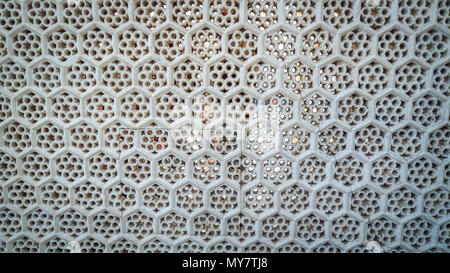 Alten Marmor Skulptur an der Agra Fort für Hintergrund, Indien Stockfoto