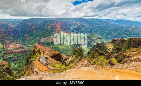 Waimea Canyon Lookout auf Kauai, Hawaii Stockfoto