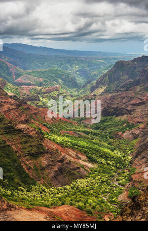 Waimea Canyon von Puu Hinahina Aussichtspunkt Stockfoto