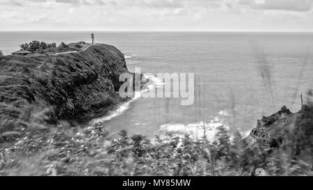 Panorama Blick auf den Leuchtturm von Kilauea auf Kauai Stockfoto