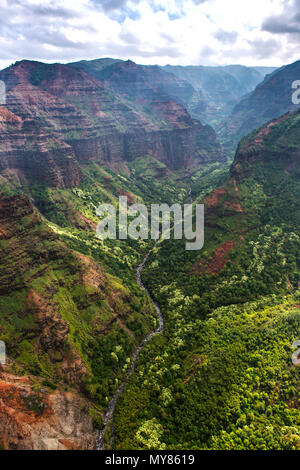 Luftaufnahme über Kauai, Hawaii Stockfoto