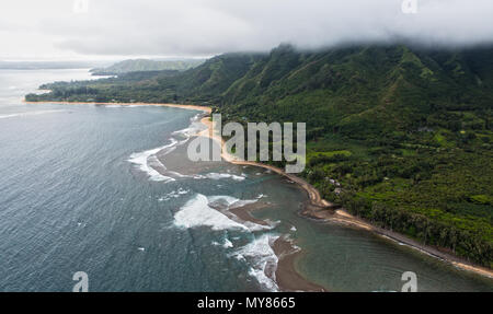 Luftaufnahme über Kauai, Hawaii Stockfoto