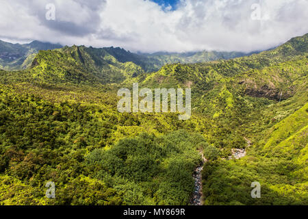 Luftaufnahme über Kauai, Hawaii Stockfoto