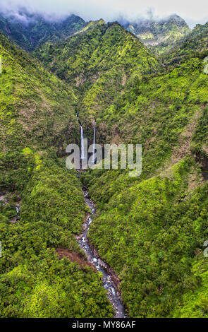 Luftaufnahme über Kauai, Hawaii Stockfoto