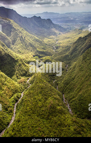 Luftaufnahme über Kauai, Hawaii Stockfoto