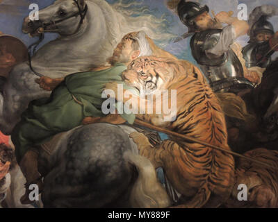 . Der Tiger Jagd. Français: Détail de La Chasse au Tigre de Rubens. 6 März 2016, 14:57:50 308 La Chasse au Tigre 14. Stockfoto