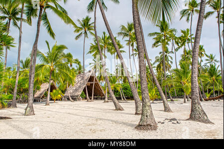 Eindruck von der Puuhonua O Honaunau National Historical Park Stockfoto