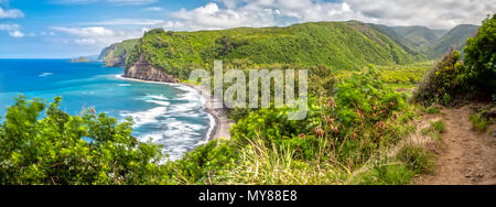 Blick über Panoramia Pololu Tal Stockfoto