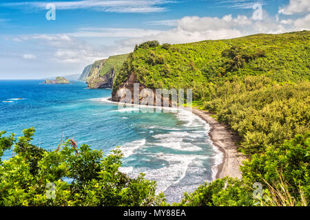 Blick über Panoramia Pololu Tal Stockfoto