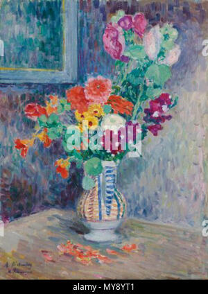 . Français: Vase de fleurs. Malte um 1910 235 Henri Lebasque Vase de Fleurs Stockfoto