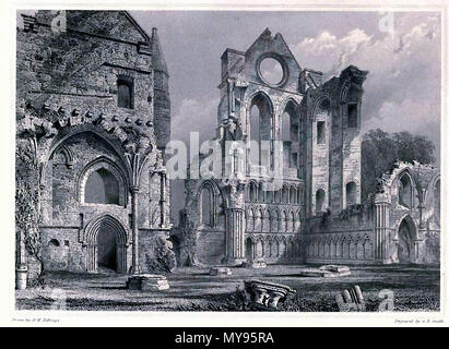 . Englisch: Abtei von Aberbrothock. Gravur aus einer Zeichnung von R. W. Billings Français: Abbaye d'Aberbrothock. Tiefdruck réalisée à partir d'un Dessin de R. W. Billings. In 15. Oktober 1901 veröffentlicht. R. W. Billings 20 Abtei Aberbrothock 4 Stockfoto