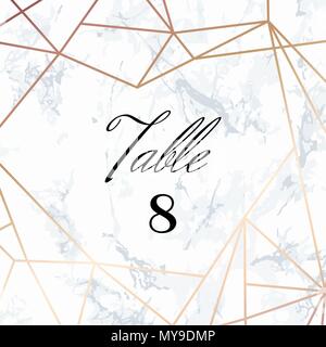 Hochzeit Vorlage. Tented Tabelle Zahlen Karte Stock Vektor