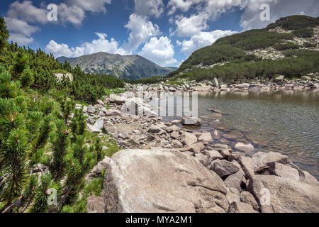 Landschaft von todorka Peak und Oberen Muratovo See, Pirin-gebirge, Bulgarien Stockfoto