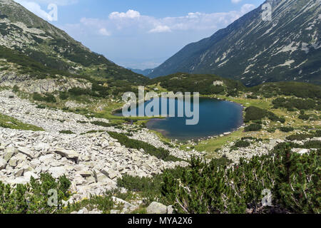 Der landacape Muratovo See, Pirin-gebirge, Bulgarien Stockfoto