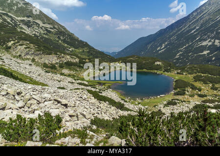 Der landacape Muratovo See, Pirin-gebirge, Bulgarien Stockfoto