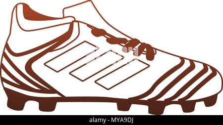 Fußballschuh isolierten roten Linien Stock Vektor
