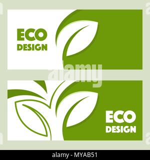 Eco Design. Vektor abstrakt Design Web Banner Vorlage. Stock Vektor