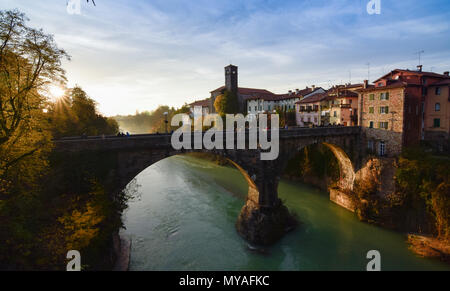 Eine Ansicht von Cividale del Friuli, berühmte mittelalterliche Stadt, Unesco Weltkulturerbe Stockfoto