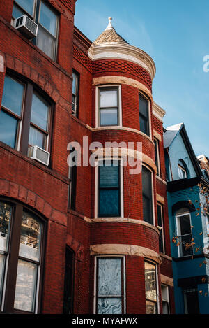 Brick Reihenhäuser in Washington, DC Stockfoto