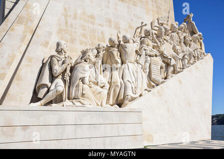 Denkmal für die Entdeckung neuer Länder in Lissabon, Portugal. Stockfoto