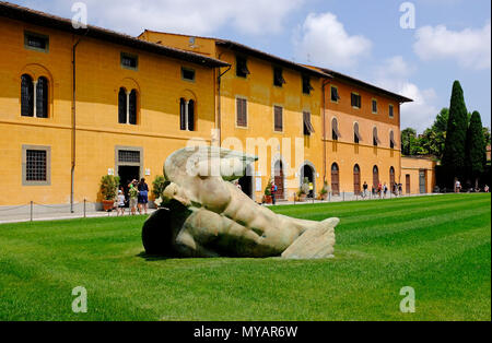 Der gefallene Engel, Bronze Skulptur, Pisa, Toskana, Italien Stockfoto