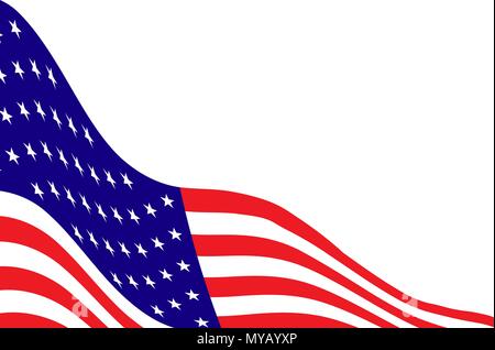 American Flag Abbildung mit leeren Raum für einen Text Stock Vektor