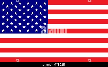 American Flag Abbildung. Alte Herrlichkeit. Die Start- und Streifen. Rot, Weiß und Blau Stock Vektor
