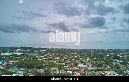 Stadtbild von managua Stadt am Tag Antenne drone Ansicht von oben Stockfoto