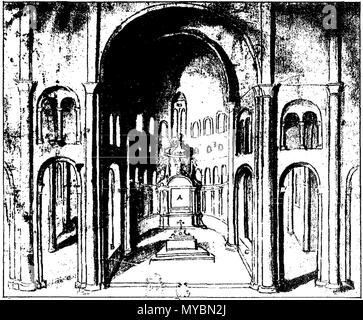 . Français: Reproduktion d'un Dessin du Chorhaupt de l'abbatiale Saint-Martial de Limoges. 2. Januar 1902. Louis Guibert (d'après un Dessin réalisé en 1726) 108 Chorhaupt de Saint-Martial de Limoges Stockfoto