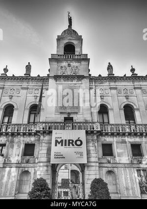 PADUA, ITALIEN - 28. April: Fassade des Rathauses, ikonischen Gebäude im Stadtzentrum von Padua, Italien, 28. April 2018 Stockfoto