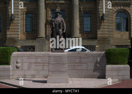 Royal Scots Fusiliers commemorative Statue Stockfoto