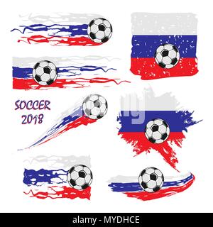 Der Fußball-Weltmeisterschaft 2018 abstrakte Hintergründe. Vector Illustration. Stock Vektor