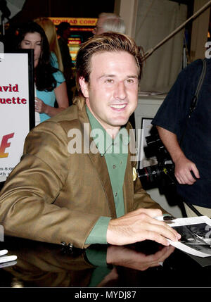 09 Aug 2000, Las Vegas, Nevada, USA --- David Arquette an der VSDA (Video). 07/09/00 - Las Vegas, NV --- Bild von: © MichelB/USADavid Arquette 241 Red Carpet Event, Vertikal, USA, Filmindustrie, Prominente, Fotografie, Bestof, Kunst, Kultur und Unterhaltung, Topix Prominente Fashion/Vertikal, Besten, Event in Hollywood Leben - Kalifornien, Roter Teppich und backstage, USA, Film, Stars, Film Stars, TV Stars, Musik, Promis, Fotografie, Bestof, Kunst, Kultur und Unterhaltung, Topix, vertikal, eine Person, Anfrage tsuni@Gamma-USA.com, headshot, Port Stockfoto