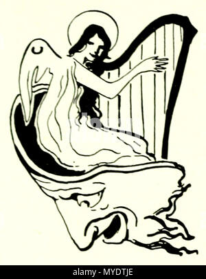 . Englisch: Engel mit Harfe. 1897. Fritz Erler 166 Erler Engel mit Harfe Stockfoto