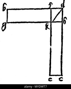 . Italiano: Disegno per gli Elementi di Euclide - edizione tradotta da Nicolò Tartaglia. 29 September 2013, 15:51:51. Nicolò Tartaglia, 1565 170 Euclid 040 r c Stockfoto