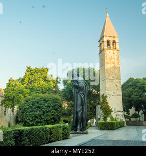 Statue von Gregor von Nin (Grgur Ninski) in Split, Kroatien. Stockfoto