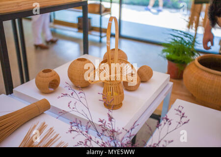 Chengdu Chengdu, China. 6. Juni, 2018. Chengdu, China, 6. Juni 2018: Die Daoming Dorf gut ist - für Bambus Kunst in Chengdu, Provinz Sichuan im Südwesten Chinas. Credit: SIPA Asien/ZUMA Draht/Alamy leben Nachrichten Stockfoto
