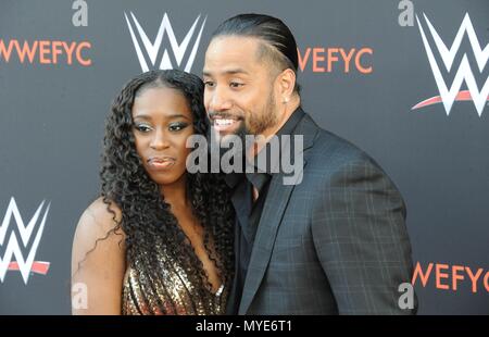 North Hollywood, CA. 6. Juni, 2018. Naomi, Jimmy Uso in der Ankunftshalle für World Wrestling Entertainment WWE FYC Ereignis, Saban Media Center auf dem Fernsehen Akademie, North Hollywood, CA Juni 6, 2018. Credit: Dee Cercone/Everett Collection/Alamy leben Nachrichten Stockfoto