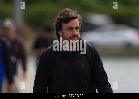 Circuit Gilles-Villeneuve, Montreal, Kanada. 7. Juni 2018. Formel 1 Grand Prix von Kanada, Treiber Ankünfte und Pressekonferenz; McLaren, Fernando Alonso Credit: Aktion plus Sport/Alamy leben Nachrichten Stockfoto