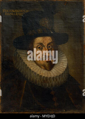 . Englisch: Ferdinand II., Kaiser des Heiligen Römischen Reiches. 25. März 2012. Unbekannt 178 Ferdinand II. mit Hut Stockfoto