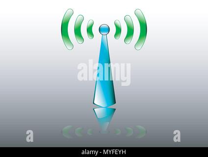 Vektor Design von Signal tower Symbol Stock Vektor