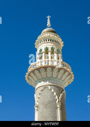 Außenansicht von Al Gohari Moschee aka Moschee von entscheidender Bedeutung Tarim, Hadhramaut, Jemen Stockfoto