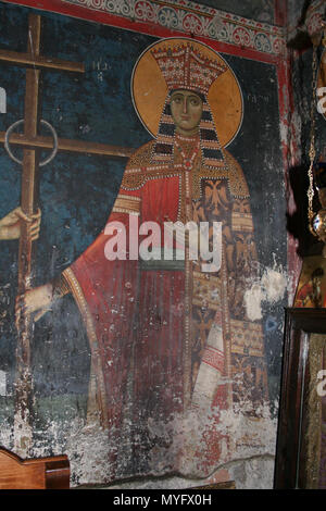 . Македонски: Фрески Црквата во "Св. "Лесновскиот архангел Михаил Манастир во Лесново прилепско пробиштипско, Englisch: Fresken in der Kirche des Erzengels St. Michael in Lesnovo, Mazedonien Русский: Фресок Лесновского монастыря Македония. 14. Jahrhundert AD. Unbekannt 196 Fresken aus der der Erzengel Michael Kirche von Lesnovo 0146 Stockfoto