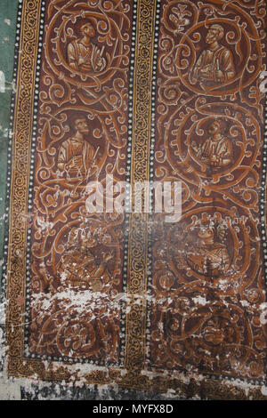 . Македонски: Фрески Црквата во "Св. "Лесновскиот архангел Михаил Манастир во Лесново прилепско пробиштипско, Englisch: Fresken in der Kirche des Erzengels St. Michael in Lesnovo, Mazedonien Русский: Фресок Лесновского монастыря Македония. 14. Jahrhundert AD. Unbekannt 197 Fresken aus der der Erzengel Michael Kirche von Lesnovo063 Stockfoto