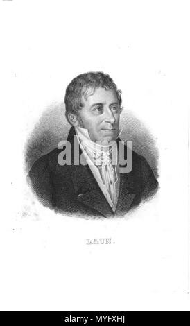 . Englisch: Porträt von Friedrich August Schulze aka Frierich Laun. Von: Friedrich Laun: Gesammelte Schriften. v. 1. Stuttgart 1843. 1843. Unbekannt 197 Friedrich August Schulze 1. Stockfoto
