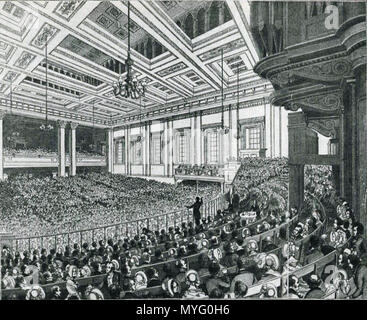 . Englisch: ein Treffen der Anti-Corn Law League in Exeter Hall im Jahre 1846. Mitte des 19. Jahrhunderts. Unbekannt 6 1846 - anti-corn Law League Konferenz
